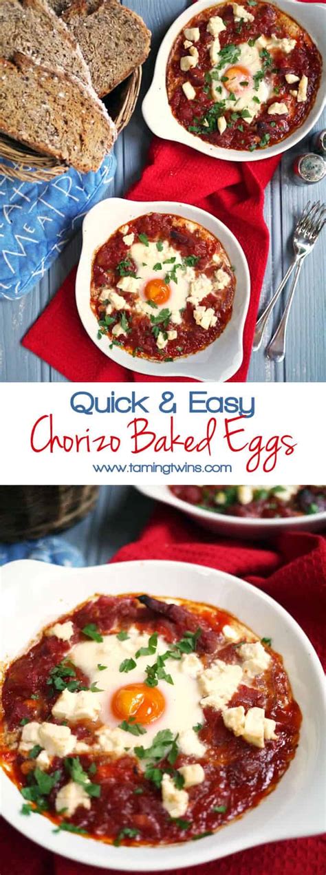 Chorizo Baked Eggs Recipe Taming Twins