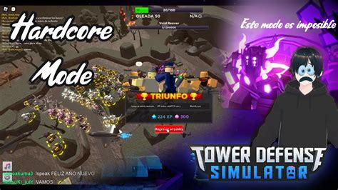 Imposible o fácil Hardcore Mode Tower Defense Simulator YouTube