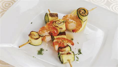 Brochetas De Gambas Y Calabac N Al Ajillo Receta Para Freidoras De Aire