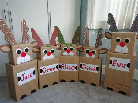 Reindeer Boxes For Christmas Christmas Wrapping Diy Christmas Props