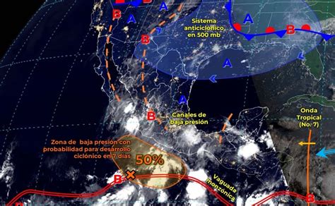 Alerta Conagua por formación de ciclón tropical en el Pacífico