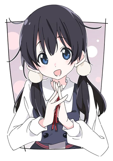 Safebooru 1girl Black Hair Blue Eyes Candy Hair Ornament Commentary