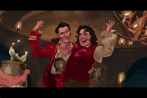 Gaston and LeFou by Eeba-ism on DeviantArt