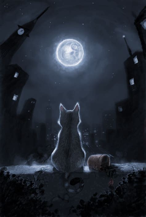 cat+moon by Henkkab on DeviantArt