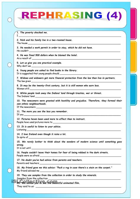 Summary And Paraphrase Worksheets