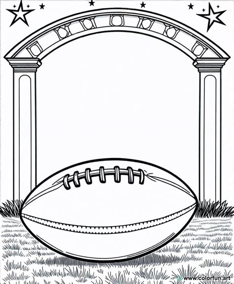 Rugby Ball Coloring Page In France Download Or Print For Free