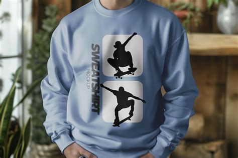 Premium Psd Realistic Men Sweatshirt Mockup