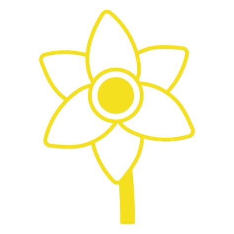 Yellow Flower Filled Stroke Png And Svg Design For T Shirts