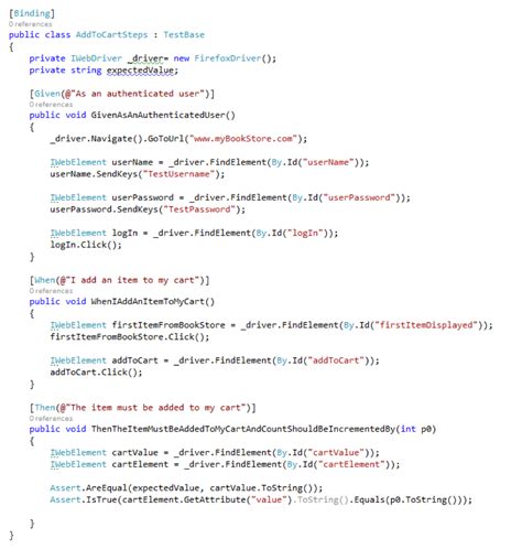 TSM Acceptance Testing Driven Development Using SpecFlow With