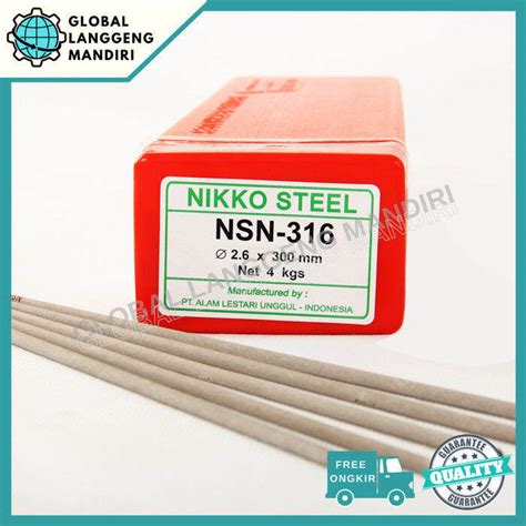 Kawat Las Nikko Steel NSN 316 3 2MM 1KG NSN316 3 2 MM STAINLESS 2 6