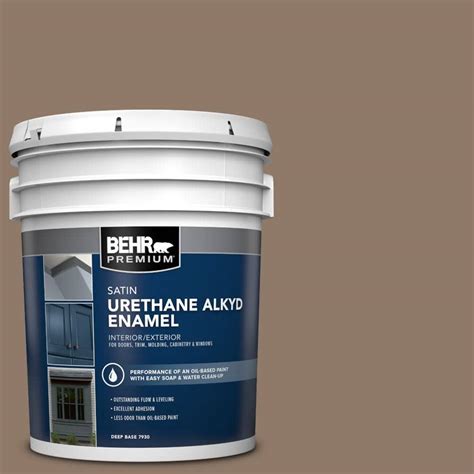 Behr Premium Gal Ppu Coconut Shell Urethane Alkyd Satin Enamel