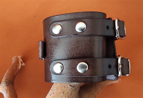 JOHNNY DEPP Leather Bracelet Wide Johnny Depp Style Leather | Etsy