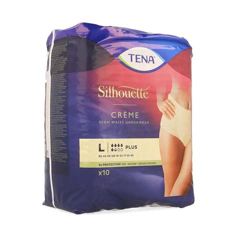 TENA Silhouette Plus High Waist Crème Large 10 St Farmaline