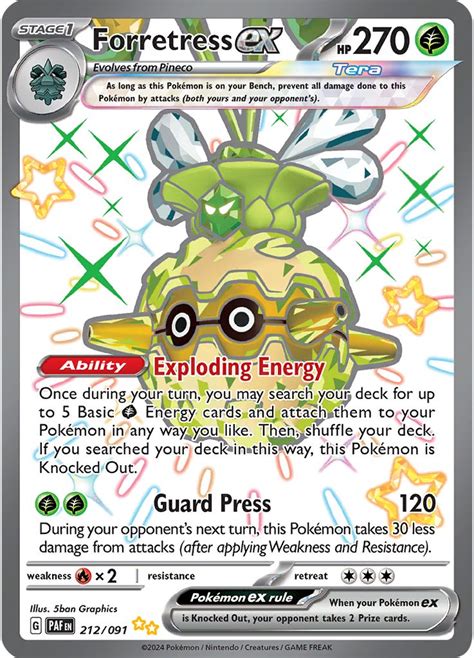 Serebii Net Pok Mon Card Database Paldean Fates Forretress Ex