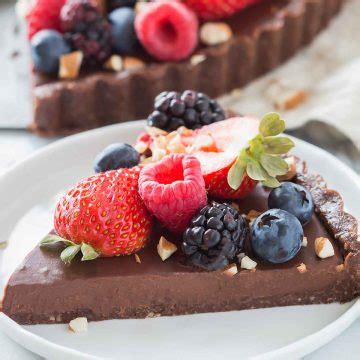 No Bake Chocolate Tart Vegan Gluten Free Paleo Leelalicious