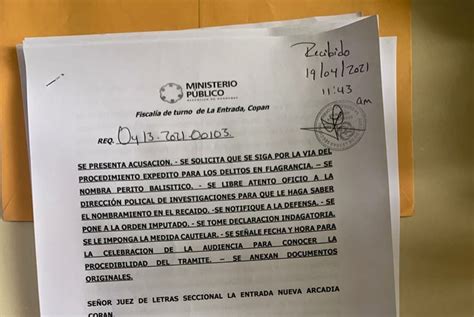 Fiscal A De La Entrada Cop N Presenta Cinco Requerimientos Fiscales