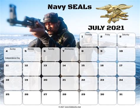 Navy Seals Wall Calendar July December 2021 Printable Pdf Etsy