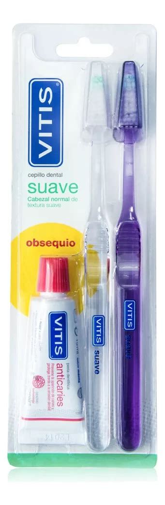 Ripley Cepillo Vitis Pack Duplo Suave X2 Pasta 15ml