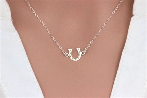 Horseshoe Necklace Lucky Horseshoe Sterling Silver - Etsy