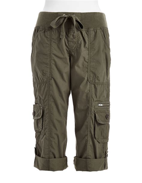 Lyst Calvin Klein Cargo Capri Pants In Green