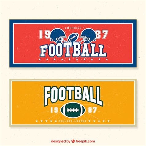 Free Vector Retro American Football Banners