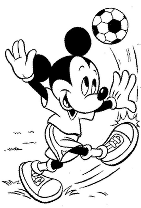 Fise De Colorat Cu Mickey Mouse Joac Fotbal Desc Rca I Imprima I