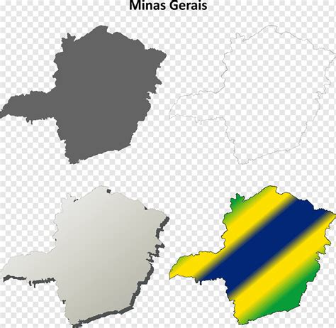 Minas Gerais Blank Outline Map Set Png Pngwing