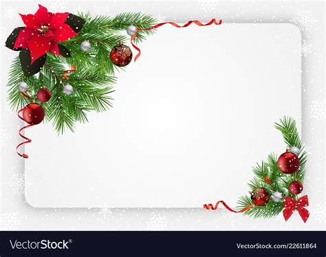 Christmas festive background with decorations Vector Image