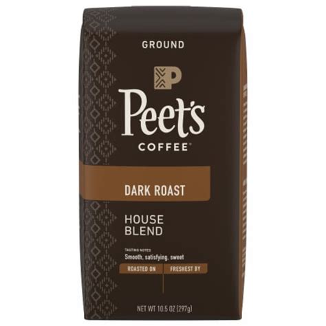 Peet S Coffee Dark Roast House Blend Ground Coffee 10 5 Oz Smiths