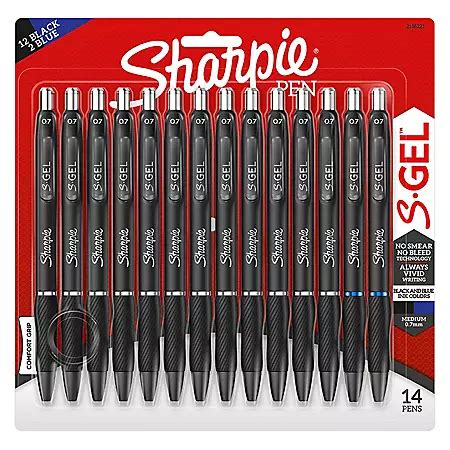 Sharpie S-Gel, Gel Pens, Medium Point (0.7mm), Assorted Colors, 14 ...