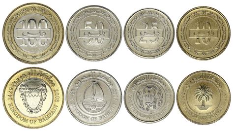 Coin Bahrain Set Of 4 Coins 10 To 100 Fils 2007 2008