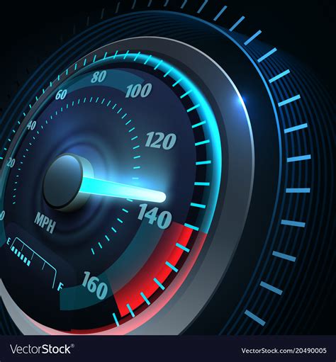 Futuristic sports car speedometer abstract speed Vector Image