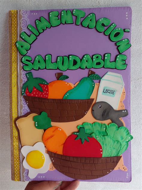 Alimentación saludable carpeta Manualidades escolares Carpetas