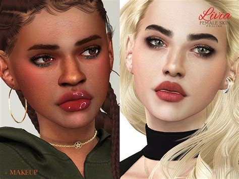 Sims Livia Skin Female By Pralinesims Realistic Skintone In