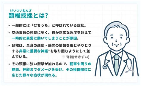 むちうちと頚椎捻挫の違いは？症状の種類や治療方法について通院期間の目安とあわせて解説 交通事故病院