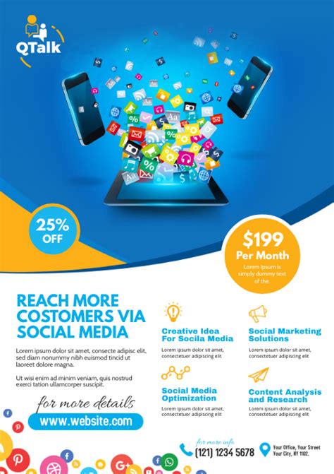 Social Media Marketing Flyer Template Postermywall