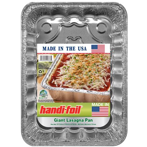 Handi Foil Eco Foil Aluminum Foil Giant Rectangular Lasagna Pan 1 Count 13 5 X 9 63 X 2 75