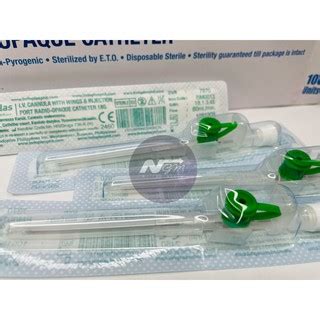 20 Pieces 18G I V Cannula With Wings And Injection Port Radio Opaque