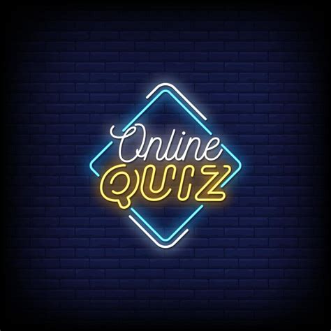 Online Quiz Neon Signs Style Text Vector 2268402 Vector Art At Vecteezy