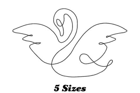 Swan Outline · Creative Fabrica