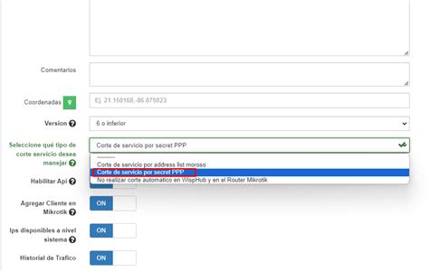 Corte De Servicio Por Secret PPP WispHub Net