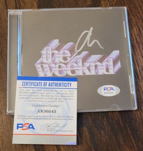 SIGNED The Weeknd Dawn FM CD Cover Autographed PSA DNA COA Certified