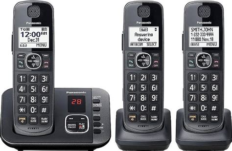 Sistema De Telefone Sem Fio Expans Vel Panasonic Dect Atendedor