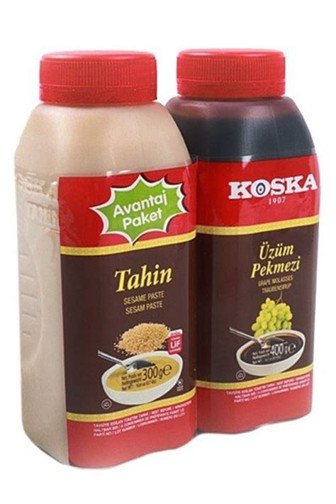 Koska Pratik Tahin Pekmez Avantaj Paket 400g Üzüm Pekmezi 300g Tahin