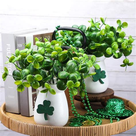 Amazon Nitial Pcs St Patricks Day Artificial Plants St