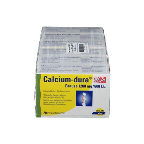 Calcium Dura Vit D Brause Mg I E Brausetabletten St