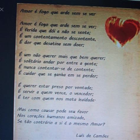 Poema Amor Fogo Que Arde Sem Se Ver Lu S Vaz De Cam Es Listen