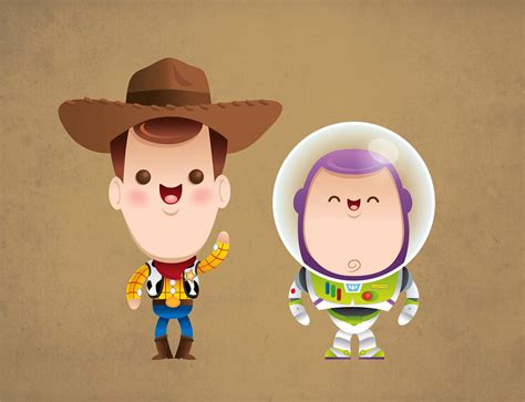 Kawaii Toy Story Kawaii Style Woody And Buzz A Version Of… Flickr