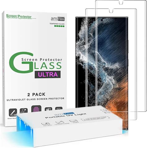 Amfilm 3d Curved Tempered Glass For S22 Ultra Screen Protector Samsung