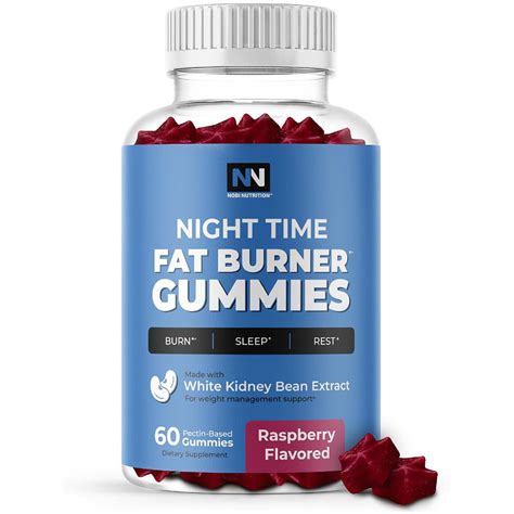 Night Time Fat Burner Gummies 60gummies Nobi Nutrition Natures